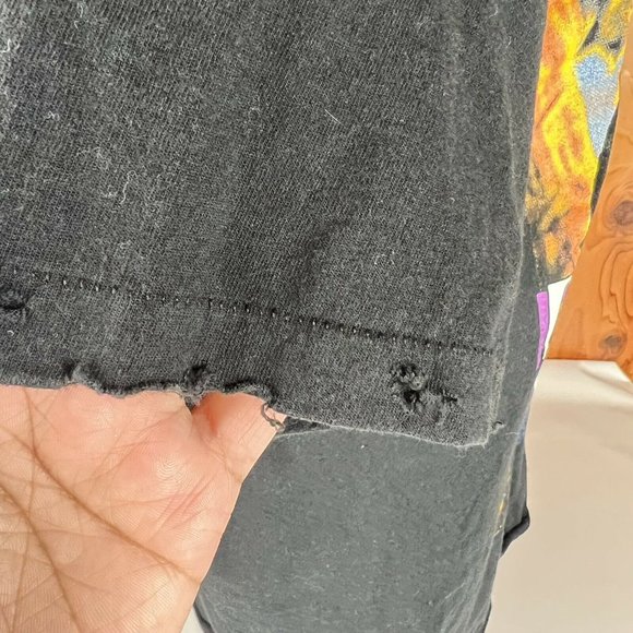 Vintage Aaron Tippin T-shirt Size Large Black Concert Distressed Single stitch - Picture 8 of 12